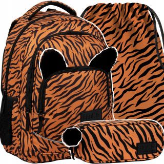 Školský batoh - Školský batoh mládežnícky tiger set koža