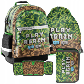 Školský batoh - Paso Gaming Play School Backpack -Set 3 prvky