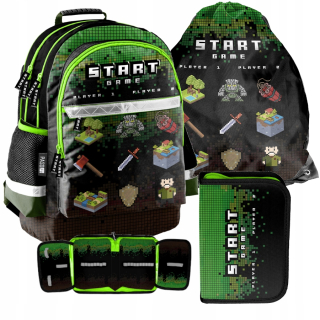 Školský batoh - Paso Gaming Start School Backpack - Set 3 El.