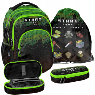 Školský batoh - Paso Gaming Start-Set School Backpack 3 prvky