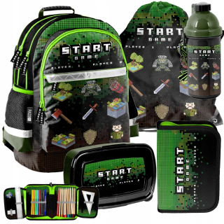 Školský batoh - Paso Gaming Start School Backpack- Set 5 El.