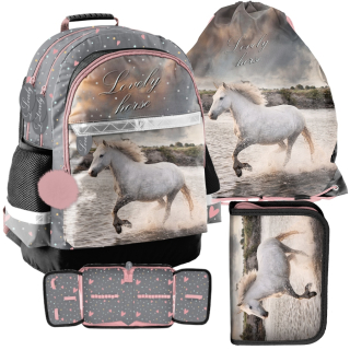 Školský batoh - Paso Horse Paso School Backpack- 3 prvky