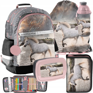 Školský batoh - Paso Horse Paso School Backpack- sada 5 prvkov