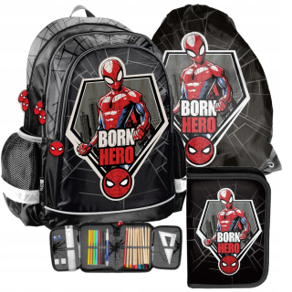 Školský batoh - Batoh školy Paso Spiderman - Sada 3 prvkov