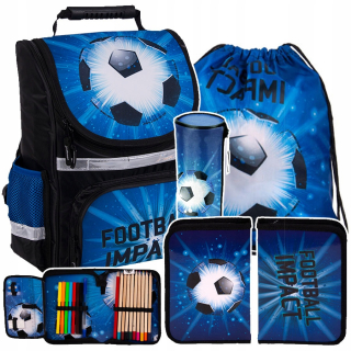 Aktovka - Školský batoh Paso Set School Ball ceruzky