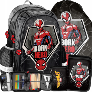Školský batoh - Batoh Spider Man School pre chlapca 3in1