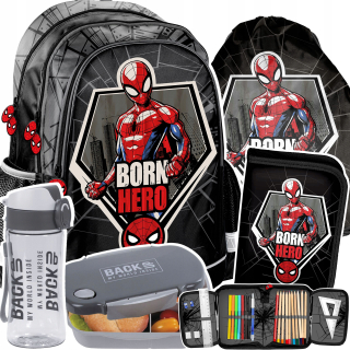 Školský batoh - Spiderman School Backpack set 5 prvkov Zázrak