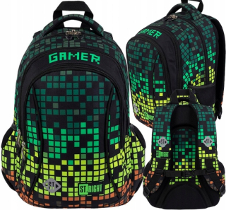Školský batoh - ŠKOLSKÝ BATOH ST.RIGHT BP-26 PIXELOVÝCH GAMER PIXELOV