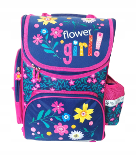 Aktovka - Backpack školy. Kvety