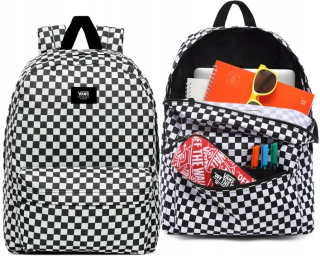 Školská taška, batoh - Školské batoh Vans starý skool checkerboard