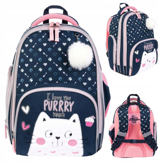 Školský batoh - Premium Kitty 22L Multi -Chamber School Batoh