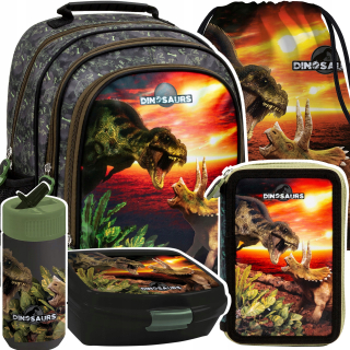 Školský batoh set 5in1 dinosaurov pre Chopak