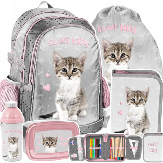 Školský batoh set 5in1 Paso Girlish Kitten