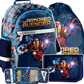 Školská taška - batoh, set, zostava - Školský batoh sada pre priateľa Avengers Paso