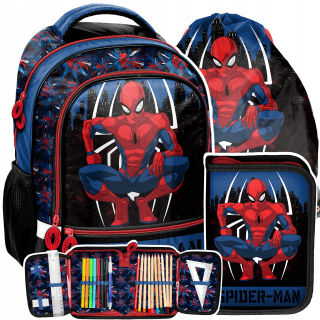 Školská taška - batoh, set, zostava - Školský batoh Sada pre Boy Spiderman Paso
