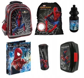 Školská taška - batoh, set, zostava - Školský batoh Set pre Boy Spiderman