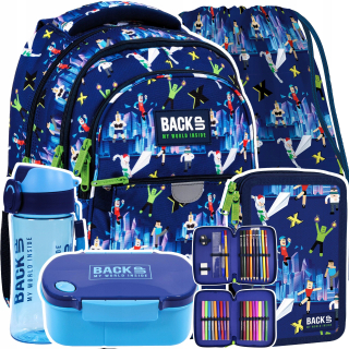 Školská taška - batoh, set, zostava - Školský batoh Set Gamer Gamer XXX 5 prvky