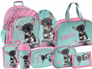 Školská taška - batoh, set, zostava - Školský batoh Set 8 Elements Dog Pes