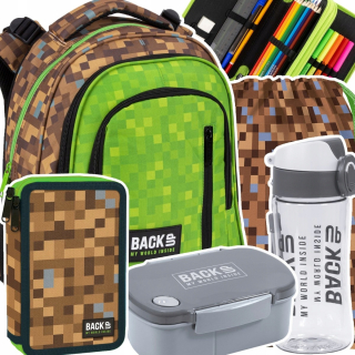 Školský batoh - ŠKOLSKÝ BATOH sada BackUP pre fanúšika MINECRAFT