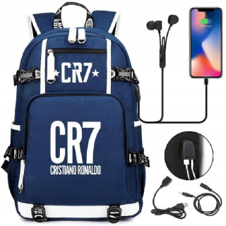 Školský batoh - Superstar futbal cr7 USB batoh