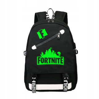 Školská taška, batoh - Backpack Schoolbag Fortnite USB fluorescencia