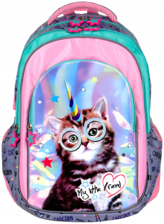 Backpack School Bag Cat Unicorn 4K 628368