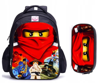 Školská taška, batoh - BACKPACK TORNISTER + PIÓRNÍK / NINJAGO