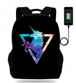 Školská taška, batoh - Backpack Tornister Unicorn Unicorn s USB portom