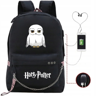 Školský batoh - Hedwiga USB batoh Harry Potter veľké vzory A4