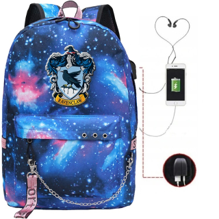 Školský batoh - Ravenclaw USB batoh Harry Potter veľké vzory A4