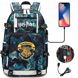 Školská taška, batoh - Batoh vodotesný veľký a4 harry potter usb