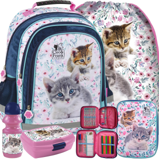 Školská taška, batoh - Batoh s Cat Cleo Cleo School pre dievča