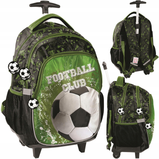 Školský batoh - Boy Batoh s chlapčenskými loptičkami na kolieskach futbal