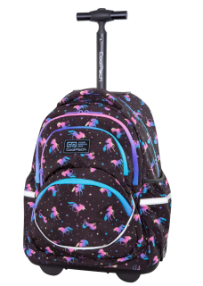 Školská taška, batoh - Batoh na kolesách 27l Starr Dark Unicorn Unicorn