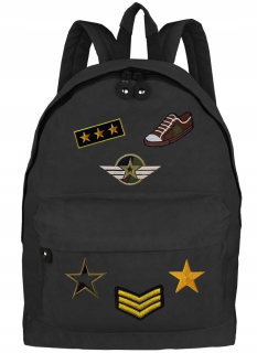 Školský batoh - Vojenská škola batoh Custom Patch Boys A4