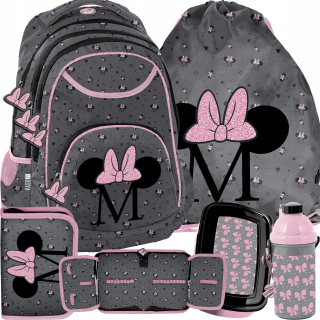 Školský batoh - Batoh s myšou Minnie pre dievčatá set 5in1