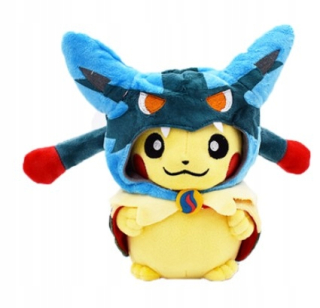 Pokémon - PLUSH TOY POKEMON PIKACHU MEGA LUCARIO COSPLAY 22CM