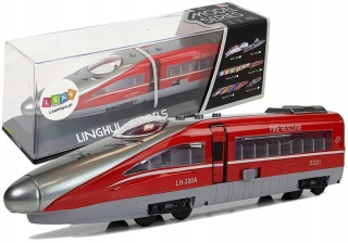 Pendolino vlak s červeným napätím so zvukom