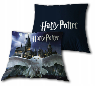Detský dekoračný vankúš - Vankúš 40x40 Harry Potter Rokfort Sowa Hedwiga