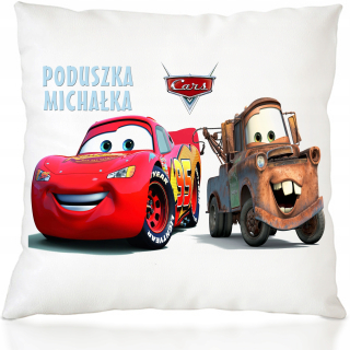 Detský vankúš - Autá auta vankúš McQueen + darček na meno