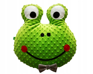Detský dekoračný vankúš - Deň detských vankúšov žaba Minky Cuddly 40 cm