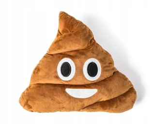 Detský dekoračný vankúš - Vankúš Emoka Poop Popo Emotikonka Emoji 35 cm