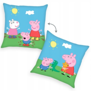 Detský dekoračný vankúš - Jasiek vankúš Pig Peppa Pig Pepa 40x40 Hansel