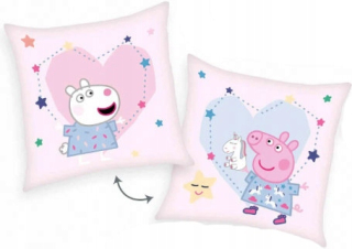 Detský dekoračný vankúš - Jasiek vankúš Pig Peppa Pig Pepa 40x40