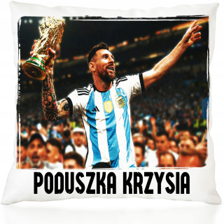 Detský vankúš - Vankúš Leo Messi + meno fanúšika super darček