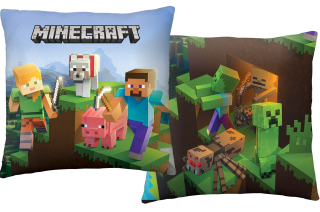 Detský dekoračný vankúš - Minecraft 40x40 vankúš Alex Steve Dekorative