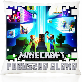 Detský vankúš - Minecraft vankúš Skvelý darček pre hráčov + meno