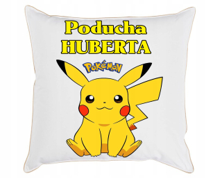 Detský vankúš - Vankúš Pikachu+ akékoľvek meno dekoratívneho dieťaťa
