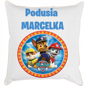 Detský vankúš - Patrol Paw Paw Patrol Marshall+Vaše meno