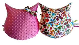 Detský dekoračný vankúš - Minky Owl Cushion bavlna 35x40 Cuddly Cuddly